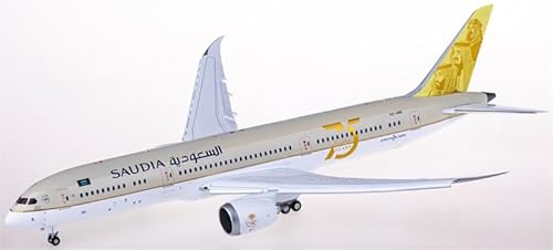 Für JC Wings für Saudia für Boeing 787-9 HZ-are Flaps Down 1:200 Flugzeug, vormontiertes Modell von FloZ