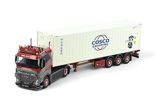 Für Tekno für Volvo für FH05 4X2 12,2 m Containeranhänger 1:50 LKW vorgebautes Modell von FloZ