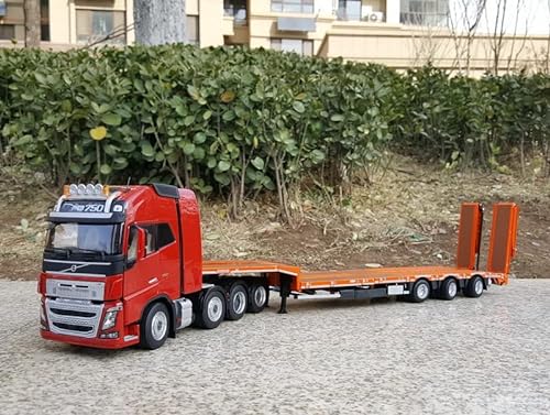 Für Volvo FH16 8 x 4 Traktor rot Traktor Plus Orange Pritschenwagen 1/32 Druckguss, vormontiertes Modell von FloZ