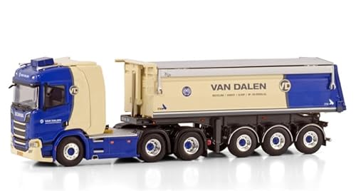 Für WSI für Scania R Normal CR20N 6X4 Kipperanhänger - 3 Achsen für Van Dalen Sloop en Asbest BV 1:50 Truck vormontiertes Modell von FloZ