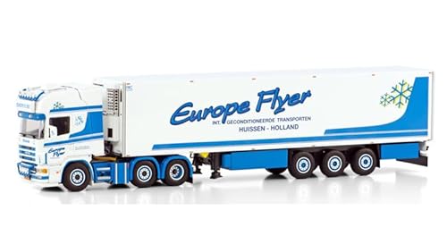 Für WSI für Scania für R4 für Topline 6X2 TWINSTEER Reefer Trailer - 3 Achsen für Europa Flyer 1:50 Truck vorgebautes Modell von FloZ