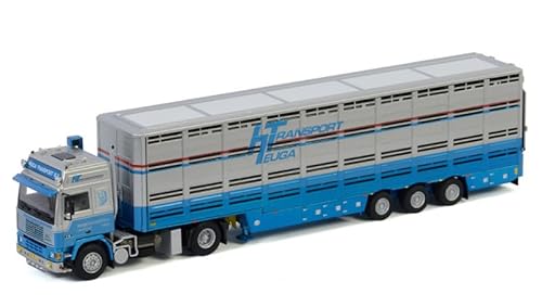 Für WSI für Volvo für F16 für Globetrotter 4X2 Live Stock Trailer - 3 Achsen für Heuga Transport 1:50 LKW vorgebautes Modell von FloZ