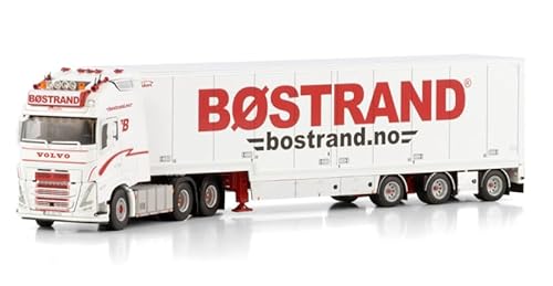 Für WSI für Volvo für FH5 für Globetrotter XL 6X2 TAG AXLE Kastenanhänger – 3 Achsen für BOSTRAND 1:50 LKW vormontiertes Modell von FloZ