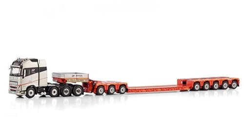 Für WSI für Volvo für FH5 für Globetrotter XL 8X4 Tieflader mit Dolly 3 Achsen - 5 Achsen für Richard Wagner 1:50 Truck vorgebautes Modell von FloZ