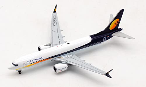 JC Wings Indian Jet Airways 737-8Max VT-JXB 1:400 Druckguss-Flugzeug, vorgebautes Modell von FloZ