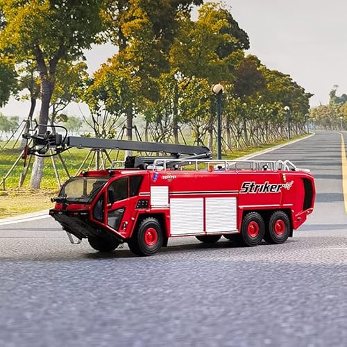 OshKosh Striker 3000 Flughafen-Hauptkampf, 6 x 6 Feuerwehrauto, rot, 1/50 Druckguss, vorgefertigtes Modell von FloZ