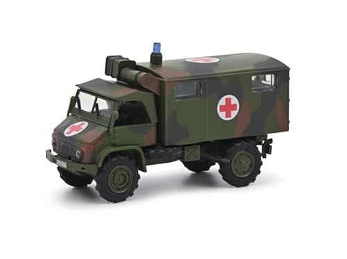 Schuco für Unimog S404 Militär-Krankenwagen, 1/87 Druckguss, vormontiertes Modell von FloZ