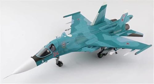 für Hobby Master Su-34 Fullback Fighter Bomber Red 24, Russian Air Force, Ukraine, März 2022, 1:72 DIECAST Flugzeug, vormontiertes Modell von FloZ