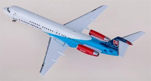 für JC Wings für Slowakei Regierung Flying Service für Fokker 100 OM-BYC 1:400 Flugzeug Vorgebautes Modell von FloZ