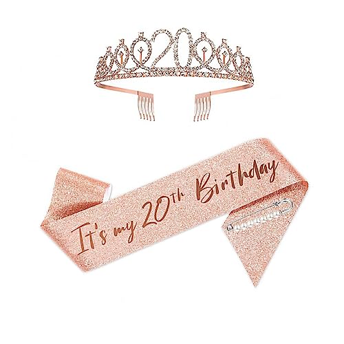 Floatdream Mädchen Schärpe & Strass Tiara Kit, Geburtstag Party Deko, 20. Geburtstag Schärpe und Tiara für Mädchen, Für Geburtstagsparty-Dekoration, Glückwünsche zum 20. Geburtstag Floatdream Mädchen Schärpe & Strass Tiara Kit, Geburtstag Party Deko, 20. Geburtstag Schärpe und Tiara für Mädchen, Für Geburtstagsparty-Dekoration, Glückwünsche zum 20. Geburtstag von Floatdream