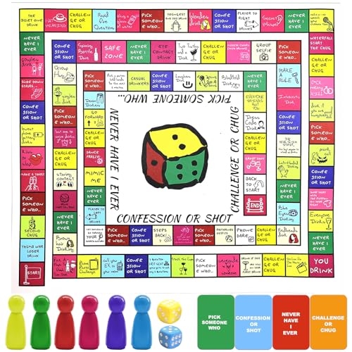 Lustige Party-Trinkspiele, Ledermatte Land Trinkbrettspiel für Erwachsene, mehr als 101 einzigartige Räume zum Aufrufen von Freunden, urkomische Partyspiele für Erwachsene für Spieleabend (Alter 21+, Lustige Party-Trinkspiele, Ledermatte Land Trinkbrettspiel für Erwachsene, mehr als 101 einzigartige Räume zum Aufrufen von Freunden, urkomische Partyspiele für Erwachsene für Spieleabend (Alter 21+, von Floatlive