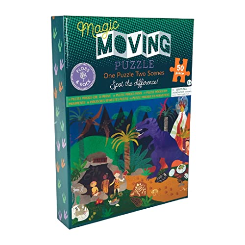 Floss and Rock 50 Teile Magic Moving Puzzle (Dinosaurier) von Floss & Rock