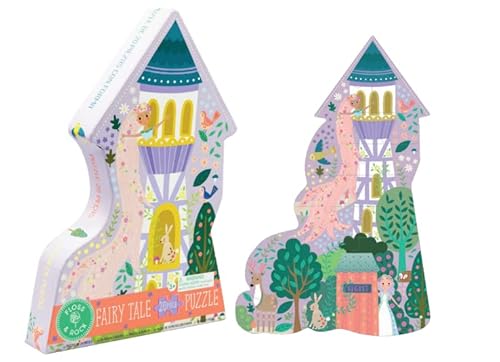 Floss & Rock Fairy Tale Castle Shaped Jigsaw Puzzle with Shaped Box, 20 Piece, 16.5 Inch von Floss & Rock