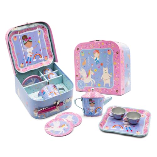 Floss & Rock Rainbow Fairy Kids Tin Tea Set, 7-teilig, 17.3 cm von Floss & Rock