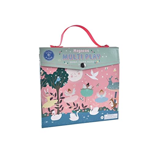 Zauberhaftes 20-teiliges Spielset - Magnetpuzzle, Kritzelbrett, Magnetteile und Malspielszene mit - S.T.E.M Lernspiel zum Sortieren von Formen und Kreativität: Zauberhaftes 20-teiliges Spielset - Magnetpuzzle, Kritzelbrett, Magnetteile und Malspielszene mit - S.T.E.M Lernspiel zum Sortieren von Formen und Kreativität: von Floss & Rock