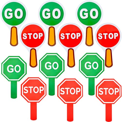 Doppelseitiger Griffschutz für Straßenstopp und Go, wasserdicht, für Kinder, die grünes rotes Licht verkehrssicherheit, 2 Stile, 12 Stück Doppelseitiger Griffschutz für Straßenstopp und Go, wasserdicht, für Kinder, die grünes rotes Licht verkehrssicherheit, 2 Stile, 12 Stück von Flotory