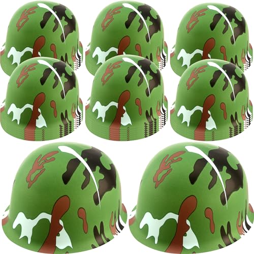 Militär Camouflage-Hüte für Kinder, Kunststoff, Soldat, Armee, Helm, Party, Verkleidung, Hut für Jungen und Mädchen, Halloween, Partygeschenke, Geburtstag, 36 Stück (Farbset 2) von Flotory