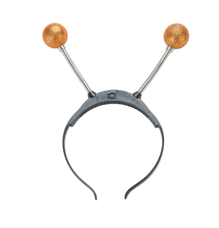 Flovel LED Alien Antennen Haarreif Leuchtender Konzert Haarband Halloween Party Karneval Kopfschmuck für Frauen (Orange, Einheitsgröße) von Flovel
