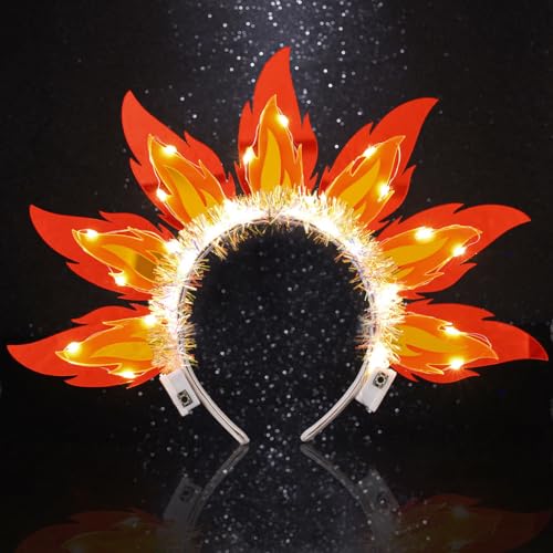 Flovel Leuchtendes Rave Stirnband Blinkende LED Haaraccessoires Leuchtende Haar Kopfbedeckung für Frauen von Flovel