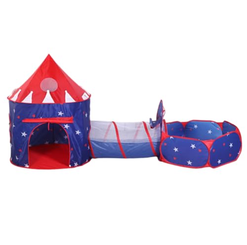 Faltbares Tipi für Kinder,Spielzelte für Kinder,Babyzelt für drinnen und draußen, Jurten-Spielhaus zur Aufbewahrung von Spielzeug, mit Tragetasche (Navy Castle) von Floving