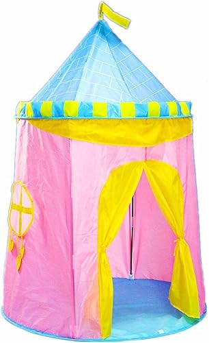 Floving Kinderzelt Spielzelt für Kinder,Kinderschloss,Sicherheit und ungiftig Indoor/Outdoor Spiele Zelt Spielzeug(Rosa Burg) von Floving