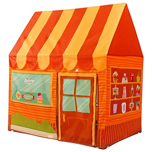 Floving Kinderzelt für drinnen mädchen Spielzelt Haus Junge Haus für Kinder Tipi Zelt für Kinder Pop up Zelt (Orange) von Floving