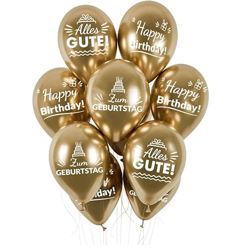 Flowballoons Geburtstag Luftballons Gold - Luftballon Geburtstag - Geburtstagsdeko - Ballons Für Geburtstage Luftballongirlanden Metallisch Set Packung mit 10 Stück Flowballoons Geburtstag Luftballons Gold - Luftballon Geburtstag - Geburtstagsdeko - Ballons Für Geburtstage Luftballongirlanden Metallisch Set Packung mit 10 Stück von Flowballoons