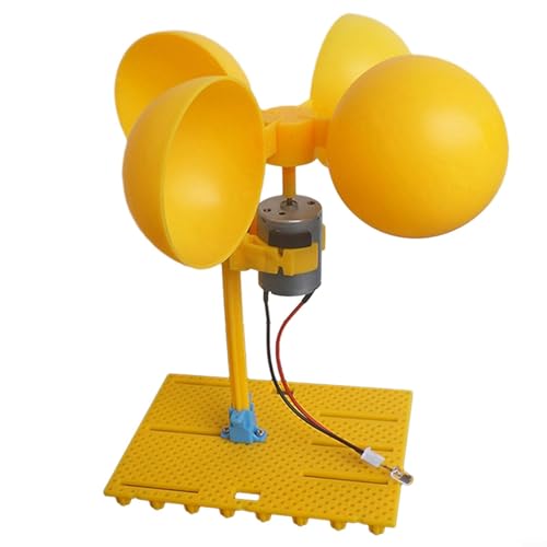 Floweringbeter Pädagogisches Windkraft-Generator-Set, Gleichstrom-Motorblätterhalter, wissenschaftliches Experimentier-Set, Physik-Lernwerkzeug für Kinder, Innovationsbewusstsein von Floweringbeter