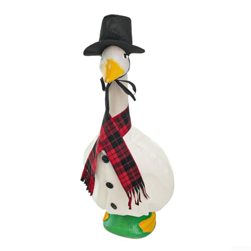 Floweringbeter Schneemann-Kostüm für den Garten, 58,4 cm, Weihnachtsdekorationsset mit Mütze, Schal, Knöpfen, festlicher Hof, Outdoor-Display von Floweringbeter