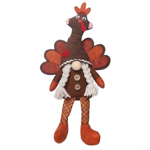 Floweringbeter Truthahn-Plüschpuppen-Set für Thanksgiving. Verleihen Sie Ihrer Urlaubsdekoration einen Hauch von Laune (B) von Floweringbeter