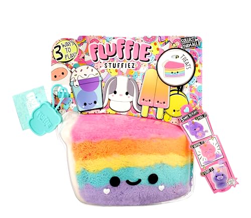 Fluffie Stuffiez Kleine Plüschfiguren zum Sammeln - Cake - Überraschung beim Auspacken - Knuddelige, Flauschige DIY Plüschfiguren aus der Treats Family - Taktiler Spiel- und Fidgetspaß - ab 4 Jahren von Fluffie Stuffiez