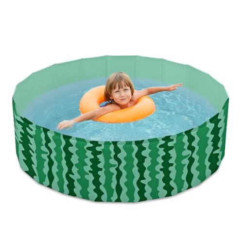 Flur Fester Planschbecken für Kinder, 160 x 30 cm, aus PVC, Motiv: Fruit, mit Rutschfester Unterseite, sicher und einfach zu montieren für den Außenbereich von Flur