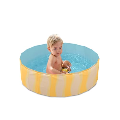 Flur Harter Planschbecken für Kinder, 80 x 20 cm, aus PVC, faltbar mit Rutschfester Unterseite, sicher und einfach zu montieren für den Außenbereich, Muster Sea Flur Harter Planschbecken für Kinder, 80 x 20 cm, aus PVC, faltbar mit Rutschfester Unterseite, sicher und einfach zu montieren für den Außenbereich, Muster Sea von Flur