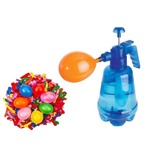 Druckwasser Kampfkits Wasserballon Sprühspielzeug Mit 100 Teiligen Ballon Outdoor Spiel Für Kinder Und Eltern Easy Fill Pumpensystem von Fluxioxtna