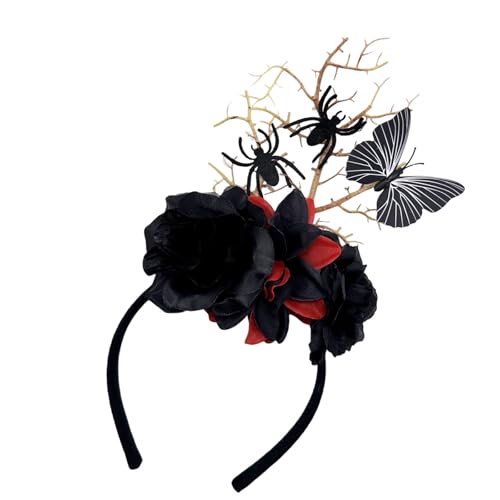 Fluxioxtna Punk Themen Blumenzweig Stirnbänder Mit Realistischen Spinnen Halloween Haarzubehör Für Erwachsene Festival Kopfbedeckung Fluxioxtna Punk Themen Blumenzweig Stirnbänder Mit Realistischen Spinnen Halloween Haarzubehör Für Erwachsene Festival Kopfbedeckung von Fluxioxtna