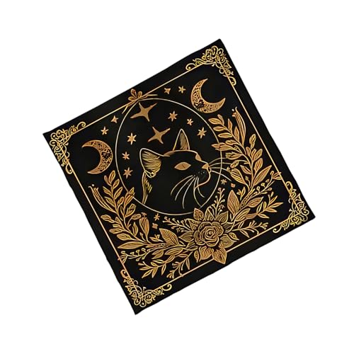 Fluxioxtna Sternblumenmuster Astrologie Tischdecke Tarots Göttliche Tischdecke Altäre Stoff Göttlichkeit Brettspiel Accessoire Altäre Tarots Kartentuch von Fluxioxtna