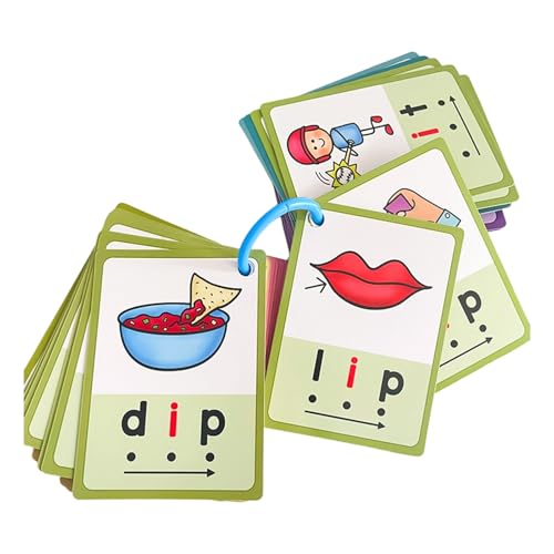 Kids CVC Wörter Lernkarten Set Phonics FlashCards Sprachkenntnisentwicklung Tool Lesen Sie Karten Für Schüler Sprache Unterricht Hilfsmittel Phonics Lernblitz Für Die Heimschule von Fluxioxtna