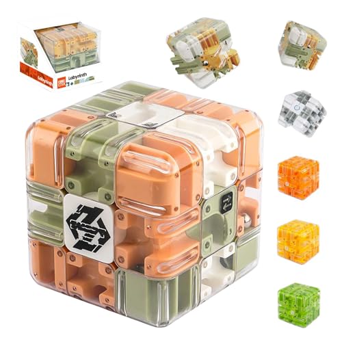 Large Labyrinth 3D Puzzle Maze Cube - Engaging Brain Teaser Toy, 3D Cube Maze Puzzle with Tiny Ball, Spatial Logic Thinking Training Toy, Educational Game for Kids and Teenagers (Colorful) von FlyShangUgo