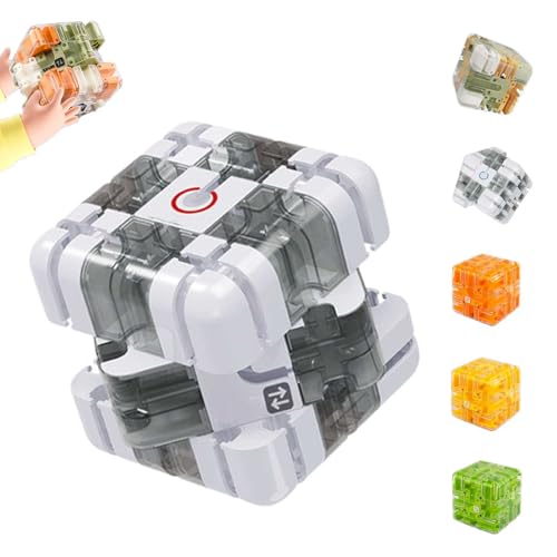 Large Labyrinth 3D Puzzle Maze Cube - Engaging Brain Teaser Toy, 3D Cube Maze Puzzle with Tiny Ball, Spatial Logic Thinking Training Toy, Educational Game for Kids and Teenagers (White) von FlyShangUgo