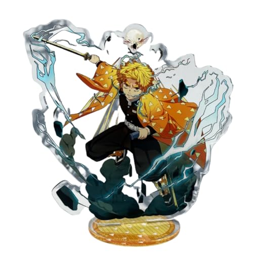Flyshun Agatsuma Zenitsu Figur Acryl Stehend Spiel Charaktere Acryl Ornamente Stand Modell, Tisch Dekoration, Anime Sammlungen Peripherie (Agatsuma Zenitsu 2) von Flyshun