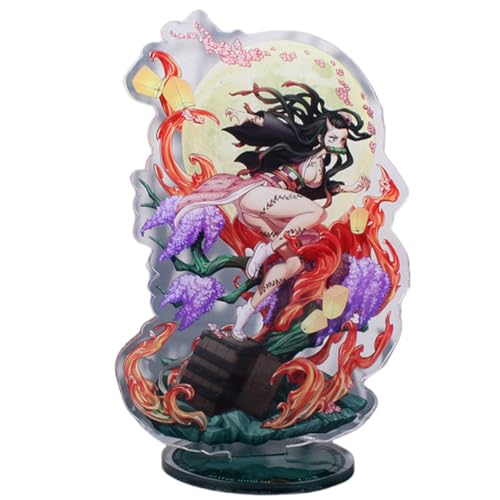 Flyshun Agatsuma Zenitsu Figur Acryl Stehend Spiel Charaktere Acryl Ornamente Stand Modell, Tisch Dekoration, Anime Sammlungen Peripherie (Kamado Nezuko 4) von Flyshun
