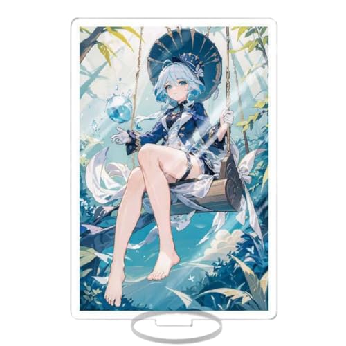 Flyshun Furina Focalors Figur Acryl Stehend Spiel Charaktere Acryl Ornamente Stand Modell, Tisch Dekoration, Anime Sammlungen Peripherie (Furina Focalors 19) von Flyshun