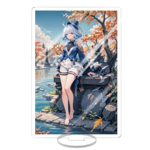 Flyshun Furina Focalors Figur Acryl Stehend Spiel Charaktere Acryl Ornamente Stand Modell, Tisch Dekoration, Anime Sammlungen Peripherie (Furina Focalors 4) von Flyshun