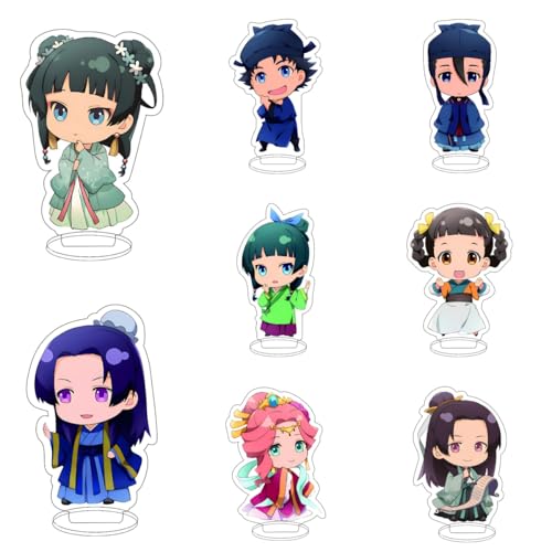 Flyshun Maomao Jinshi Figur Multi Stück Set Acryl Stehend Spiel Charaktere Acryl Ornamente Stand Modell, Tisch Dekoration, Anime Sammlungen Peripherie (8 Stück) von Flyshun