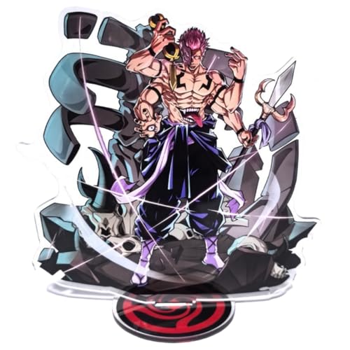 Flyshun Satoru Gojo Figur Acryl Stehend Spiel Charaktere Acryl Ornamente Stand Modell, Tisch Dekoration, Anime Sammlungen Peripherie (Ryomen Sukuna 1) von Flyshun