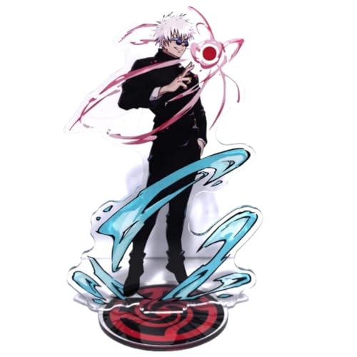 Flyshun Satoru Gojo Figur Acryl Stehend Spiel Charaktere Acryl Ornamente Stand Modell, Tisch Dekoration, Anime Sammlungen Peripherie (Satoru Gojo 1) von Flyshun