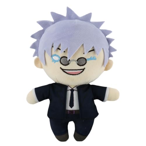 Flyshun Satoru Gojo Plüsch Sammelpuppe 20 Zentimeter Charakter Zimmer Dekor Cosplay Zubehör (Satoru Gojo 2) von Flyshun