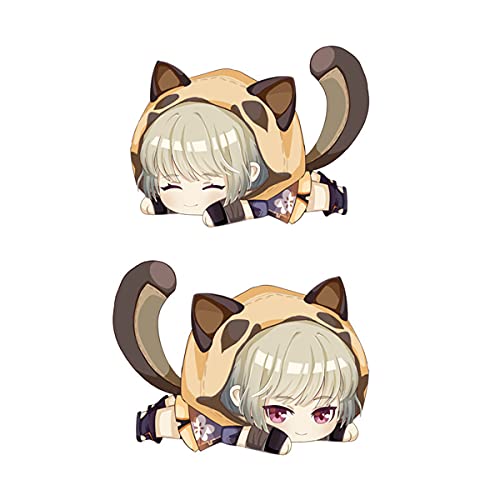 Flyshun scaramouche Furina Plüsch Kissen Wurfkissen 45cm Charakter Raumdekor Cosplay Zubehör (Sayu) von Flyshun
