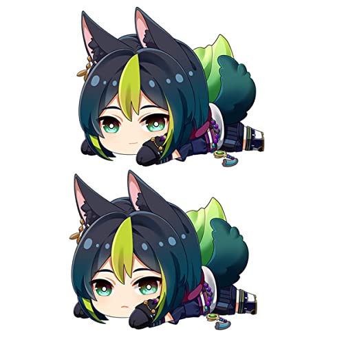 Flyshun scaramouche Furina Plüsch Kissen Wurfkissen 45cm Charakter Raumdekor Cosplay Zubehör (Tighnari) von Flyshun