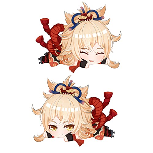 Flyshun scaramouche Furina Plüsch Kissen Wurfkissen 45cm Charakter Raumdekor Cosplay Zubehör (Yoimiya) von Flyshun